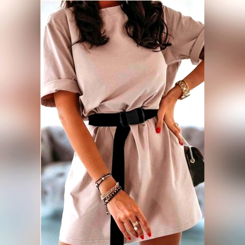 Belted Tshirt Dress